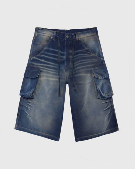 424 BERMUDA SHORTS - INDACO DENIM