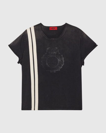 424 CREST CAPPED THERMAL TEE - BLACK