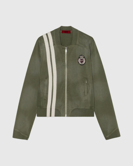 424 CREST RACING JACKET - OLIVE GREEN