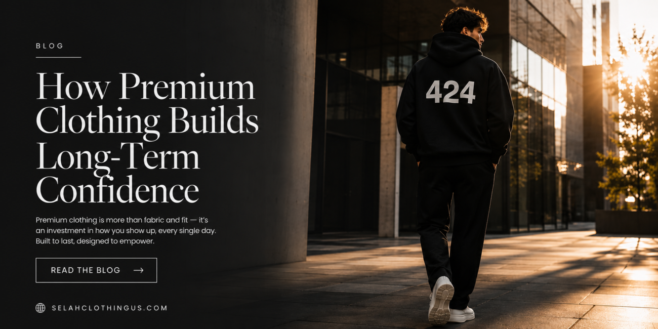 Model wearing premium 424 Clothing streetwear with a confident modern look.